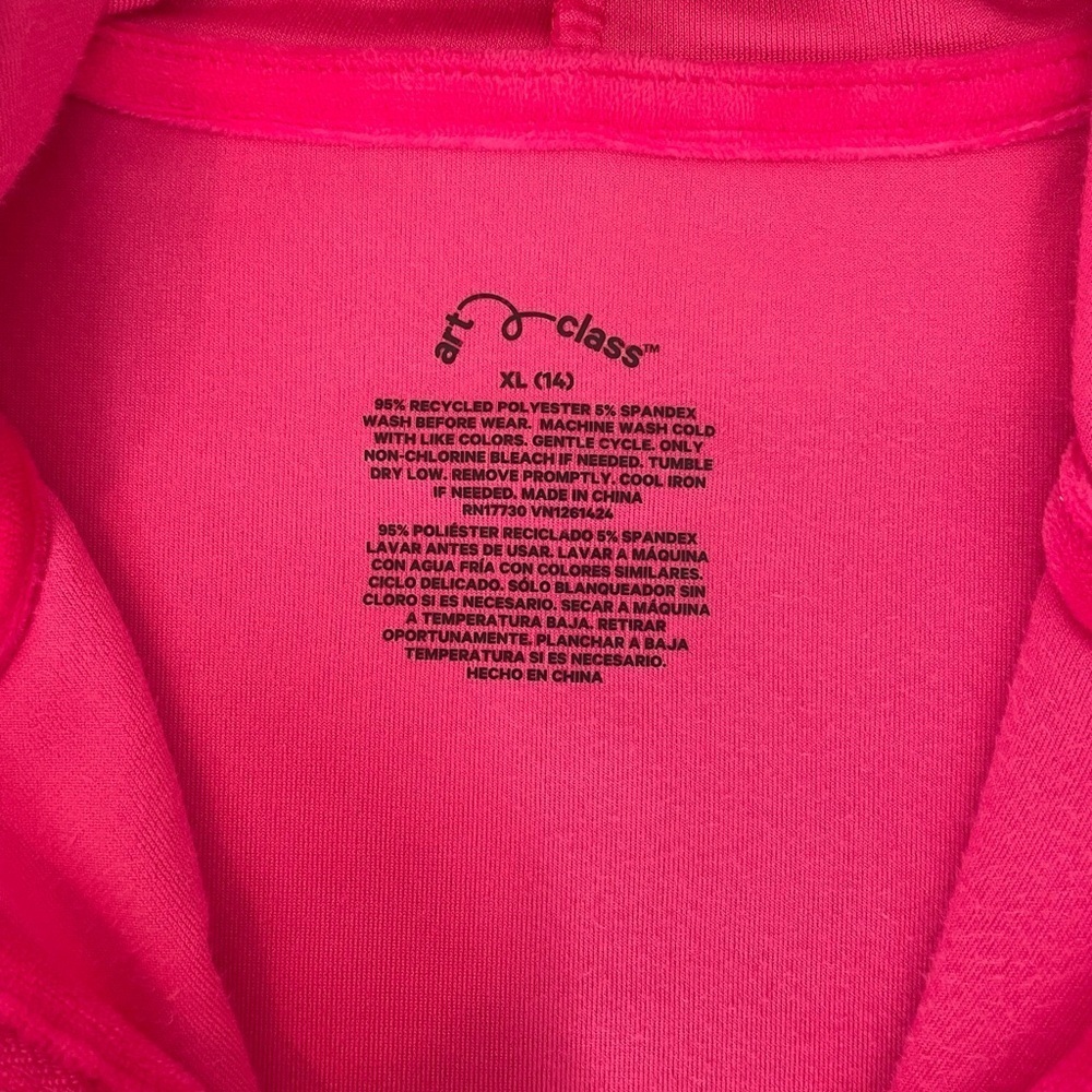 Art Class Girls Pink Velour zip up jacket XL - Picture 4 of 4